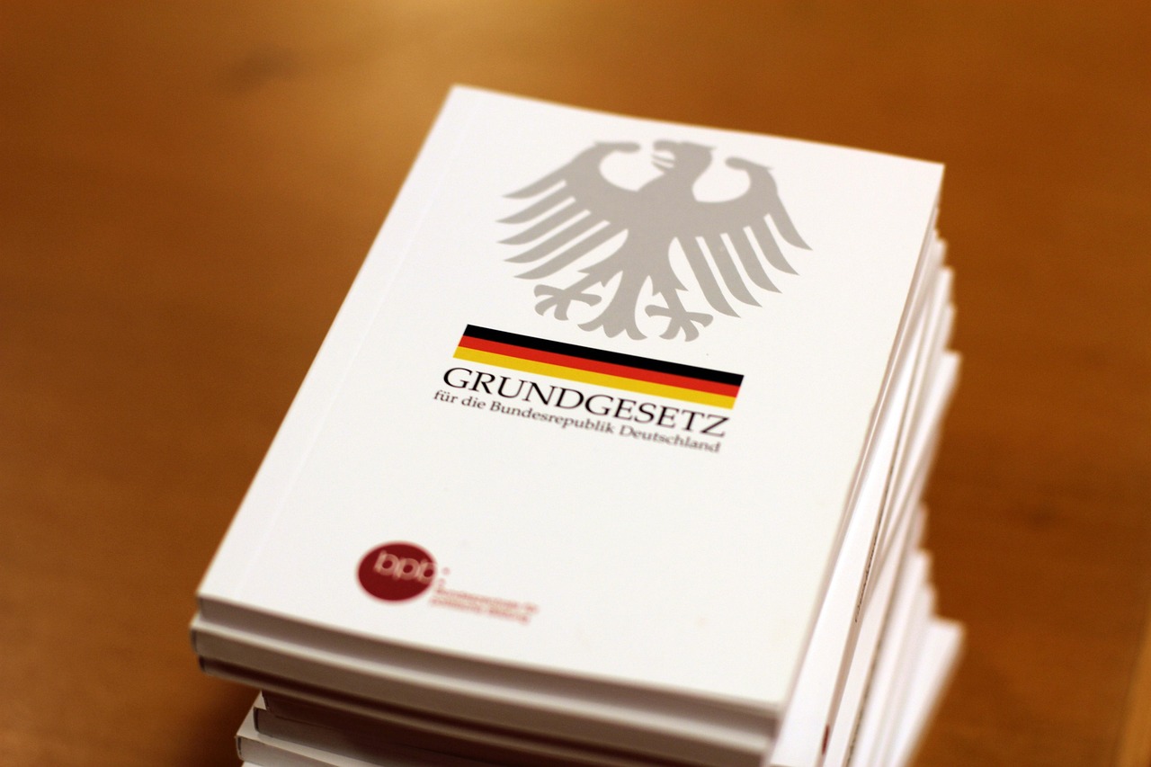 the basic law, germany, a book, imperial eagle, book stack