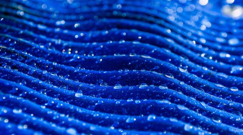 drops, nature, water, surface, blue