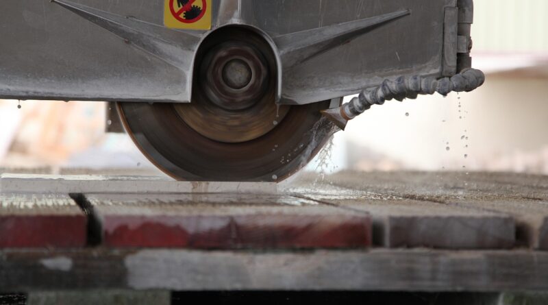 marble, granite, cutting, angular grinding, machine, disc grinder, power tools, nature, water, danger sign, abrasive disc, cut off, gray tools, gray power