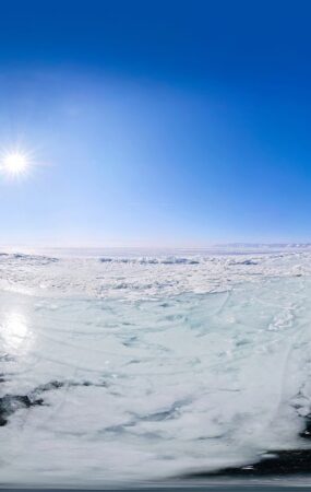 landscape, ride, 360°, nature, snow, mountains, white