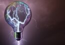 lightbulb, flashes, big city lights, discharge, thunderstorm, 3d, blender