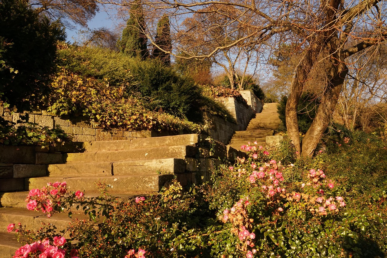 stairs, stone stairway, finish, fall