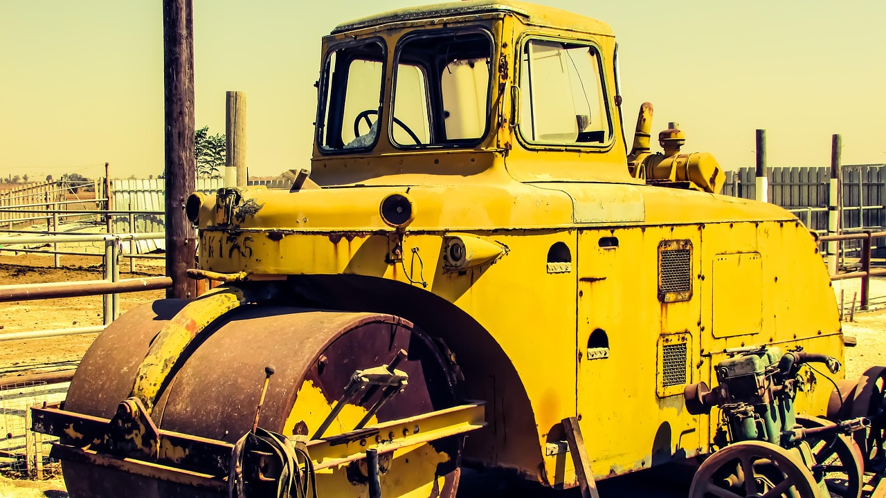 compactor, abandoned, rusty, machinery, old, aged, weathered