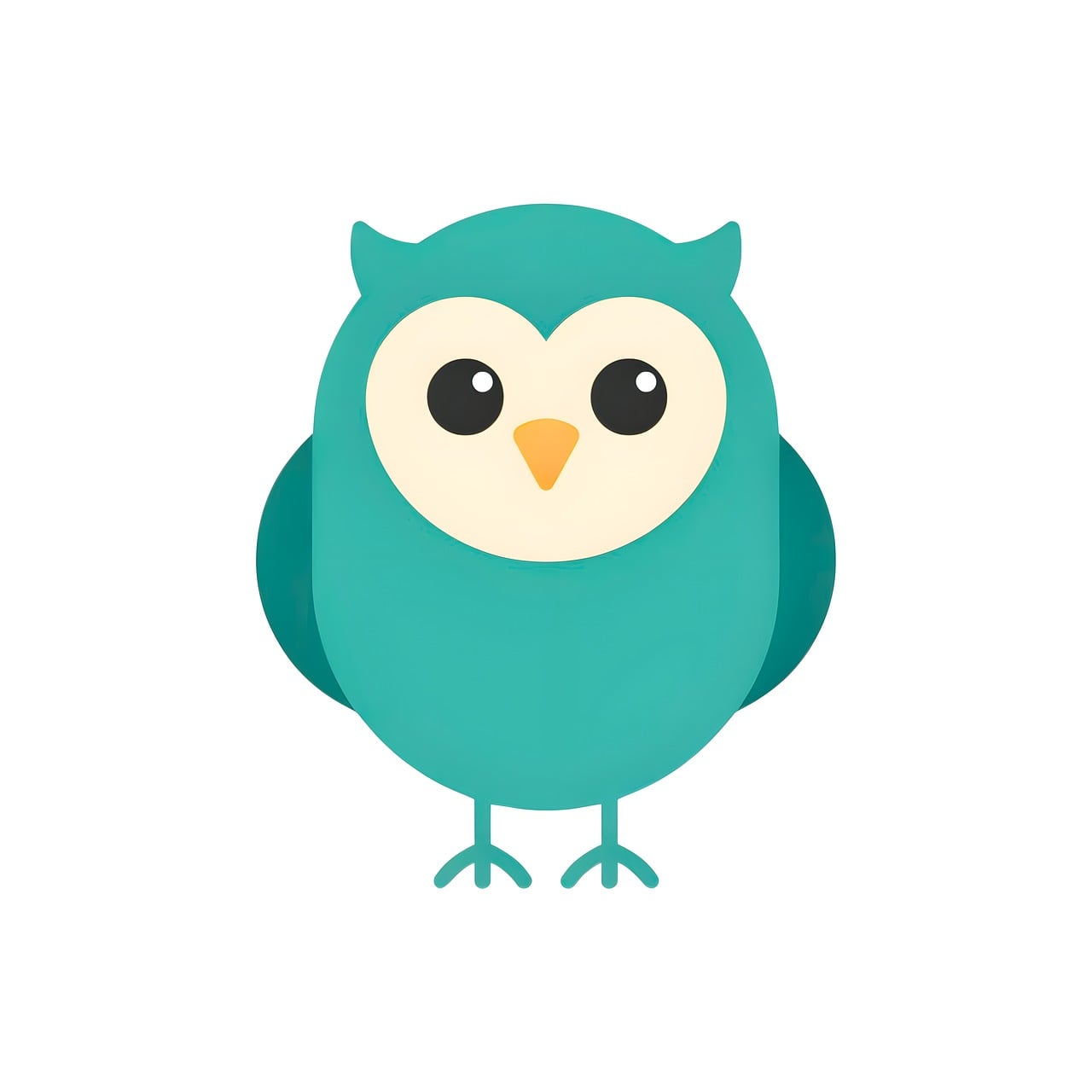 owl, cartoon, blue, cute, animal, nature, green, winter, art, feathers, decorative, new, graphic, cheerful, symbol, cuteness, simplicity, character
