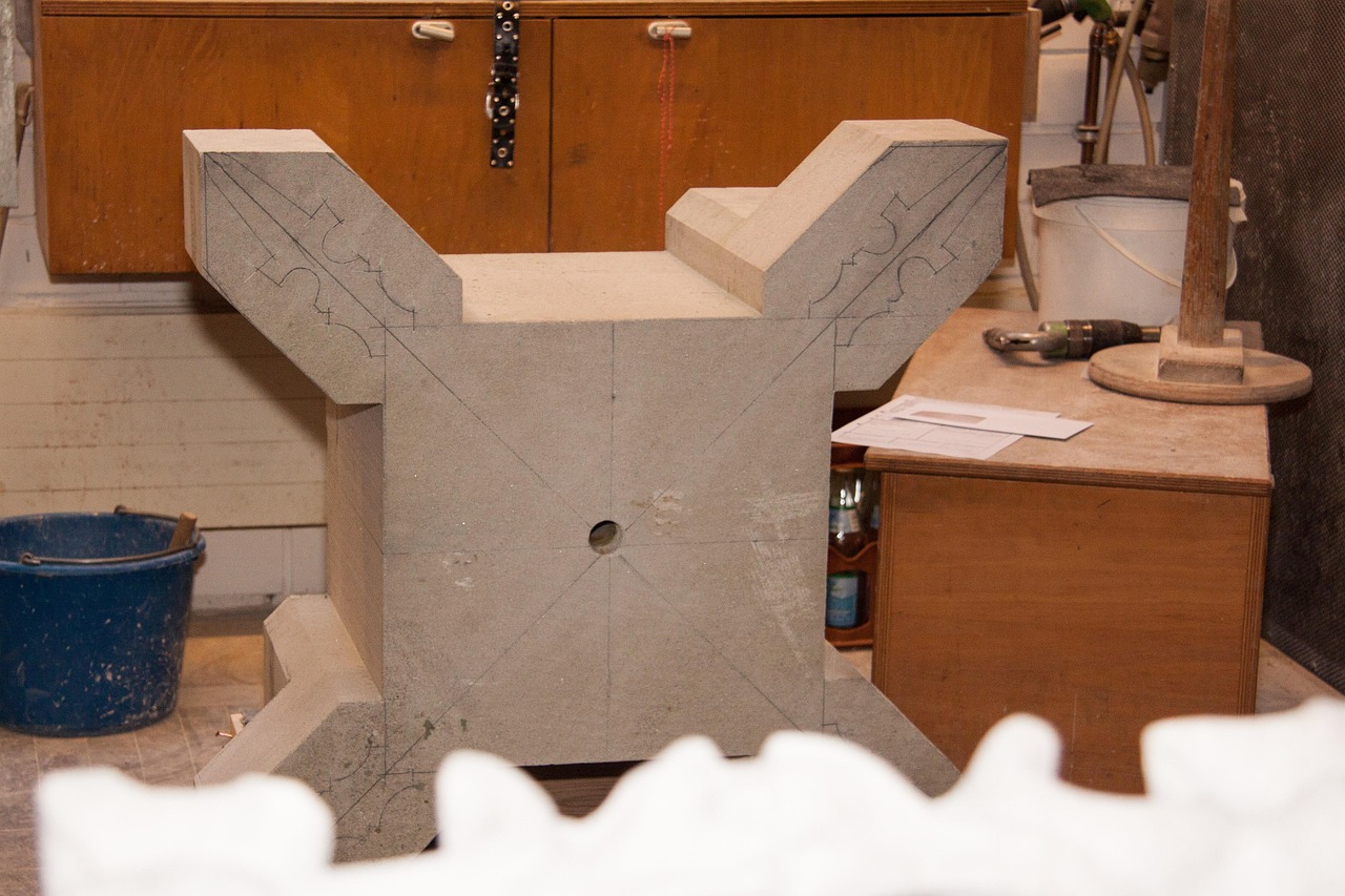 blank, cnc cut, in graduate, steinmetz, workshop, steinmetz career, carpenter, profession, stone, transferred drawing, from template