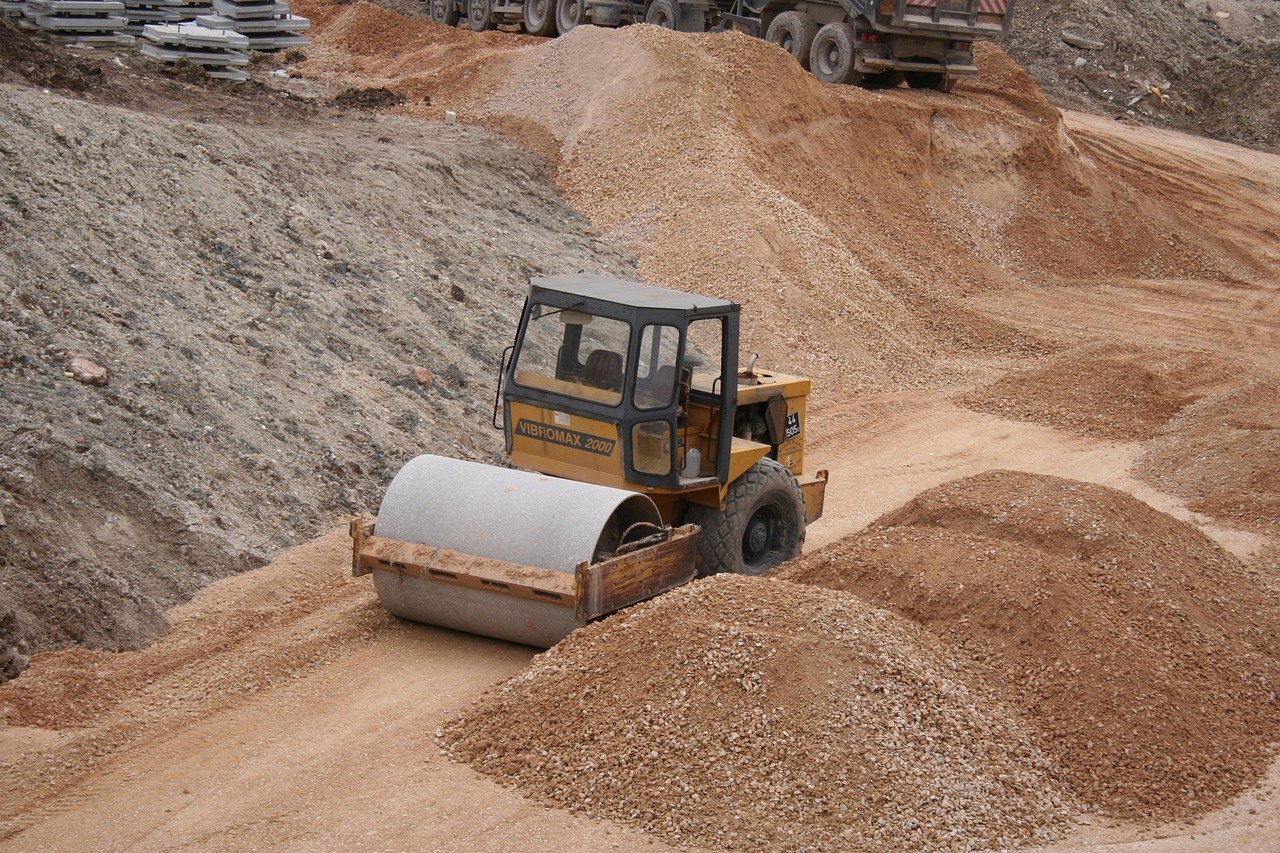 work, construction, automotive, transportation, sand, gravel, tractor, brown work, brown construction