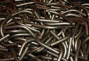 steel, pins, industry, metal, silver, pile, industrial