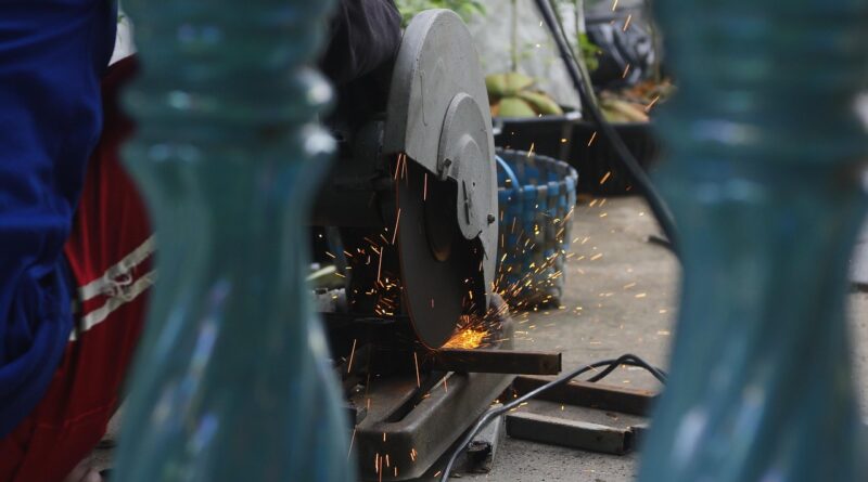 mechanic, steel cut, iron, work, cut